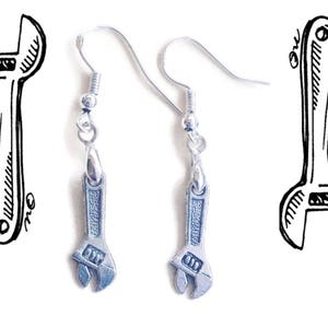 Wrench Earrings, Tool Jewelry