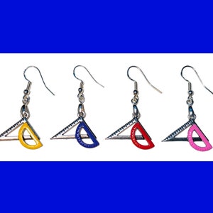 Math Earrings, Protractor Geometry