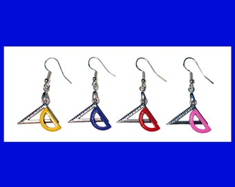 Math Earrings, Protractor Geometry