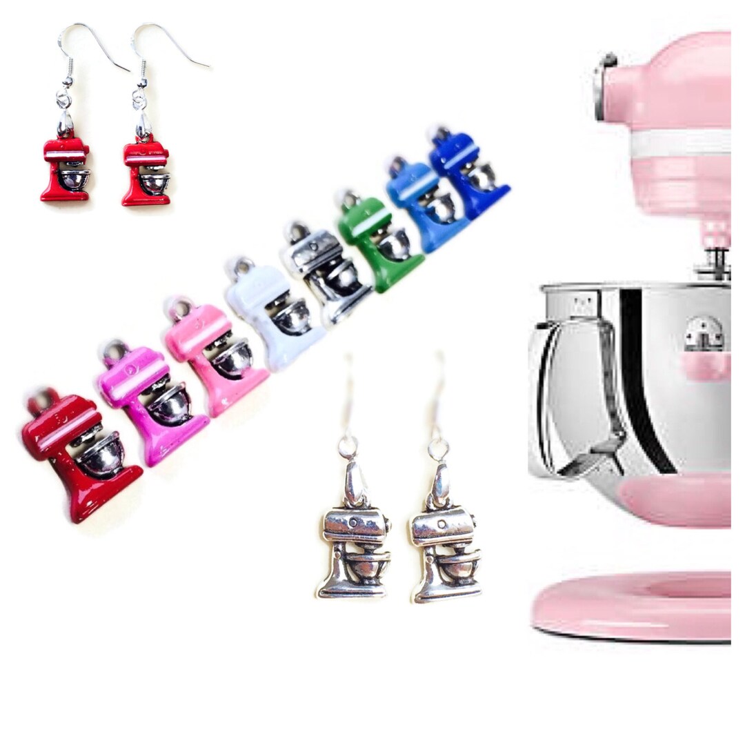 Kitchen Mixer Charm Earrings – Handpainted Retro Kitchen Jewelry ...