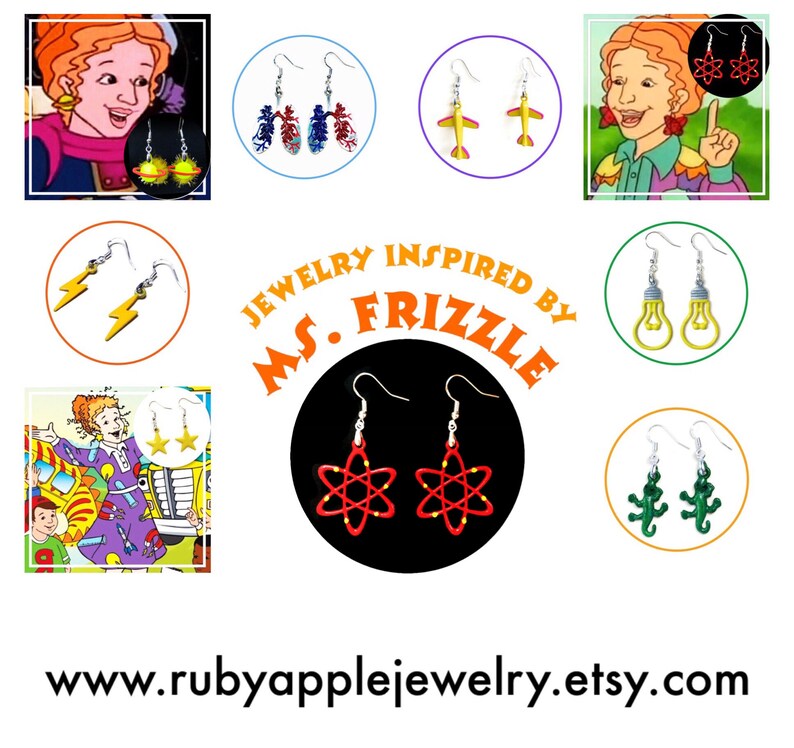 925 Silver Wires Yellow Orange Rings Planet Jewelry Saturn Earrings