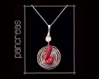 Pancreas Necklace, Anatomy Jewelry