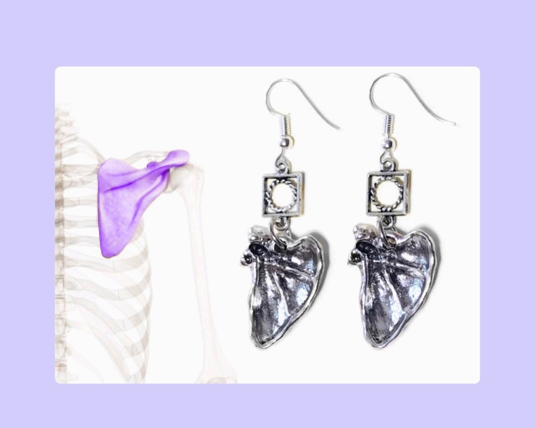 Scapula Earrings Anatomy Jewelry Etsy