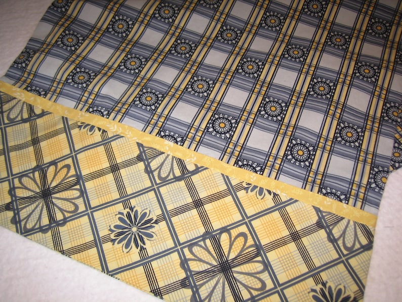 Gray and Yellow PIllow Case Standard SIze