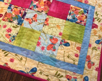 Butterflies and Spring Flowers Runner