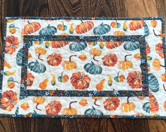 Small Quilted Harvest Runner, Thanksgiving runner
