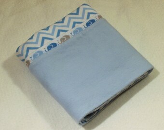 Shades of Blue Chevron Flannel Pillowcase
