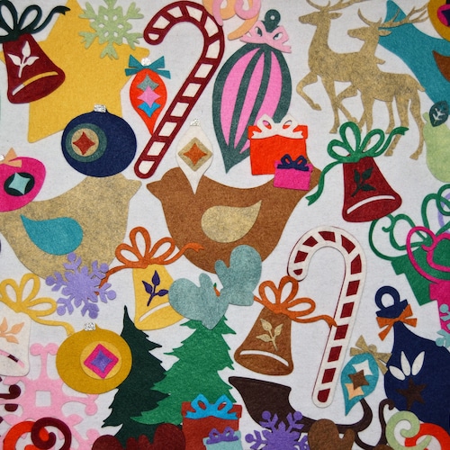 Pack of 50 Wool Blend Felt Die Cut Holiday Christmas Etsy
