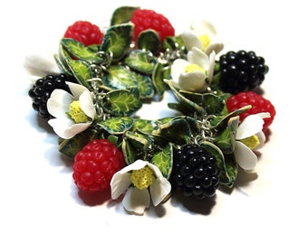 Raspberry Blackberry bracelet: Blooming Berry Jewelry
