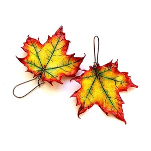Autumn leaf shop earrings