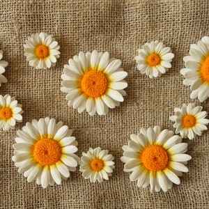 Daisy Charm: Handmade Polymer Clay Floral Jewelry Supplies For DIY Projects, Daisy Craft Beads