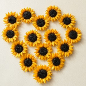 sunflower jewelry sunflower bead sunflower DIY sunflower polymer clay sunflower bracelet sunflower pendant sunflower jewelry sunflower charm