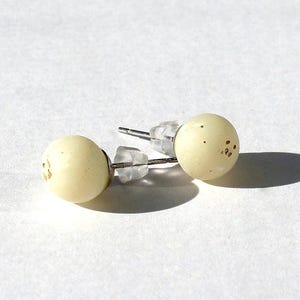 Mistletoe Stud Earrings: Handmade Polymer Clay Christmas Berry Jewelry