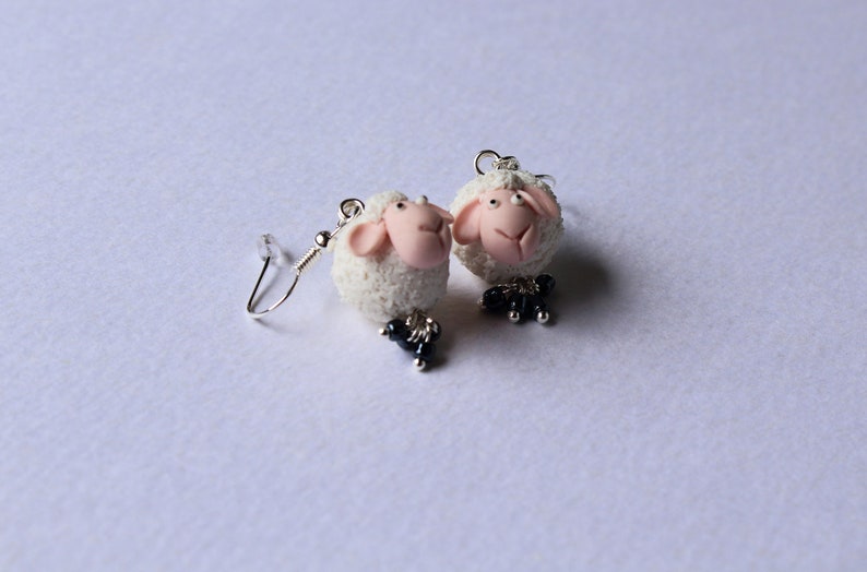 Sheep Earrings Lamb Earrings Polymer Clay Jewelry Gift for Her Etsy