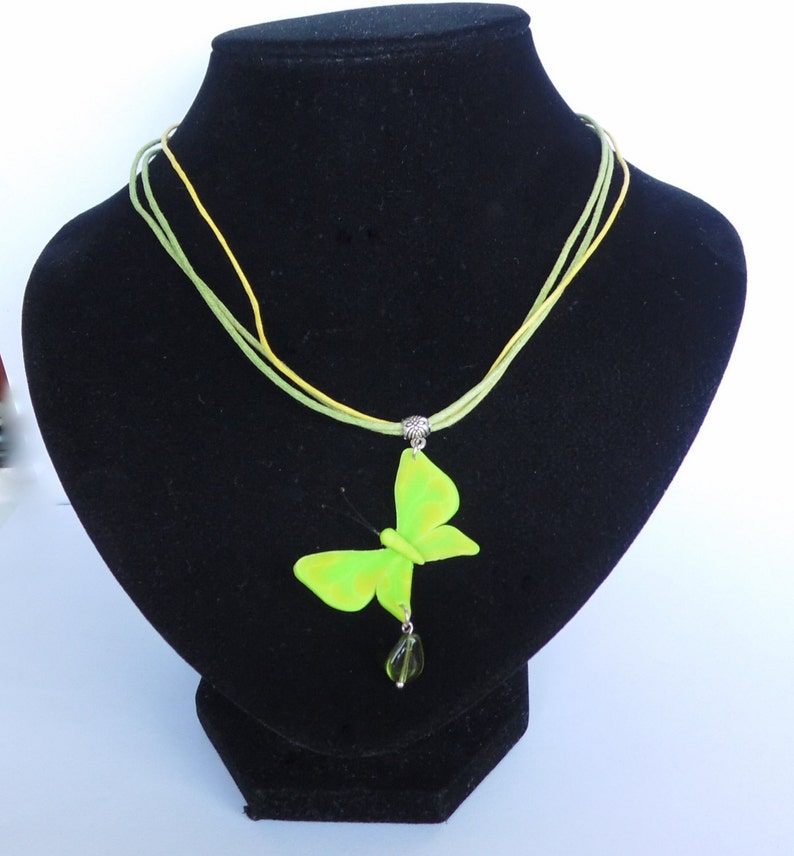 butterfly pendant polymer clay jewelry gift for her insect jewelry butterfly jewelry butterfly necklace insect pendant insect jewelry weddin