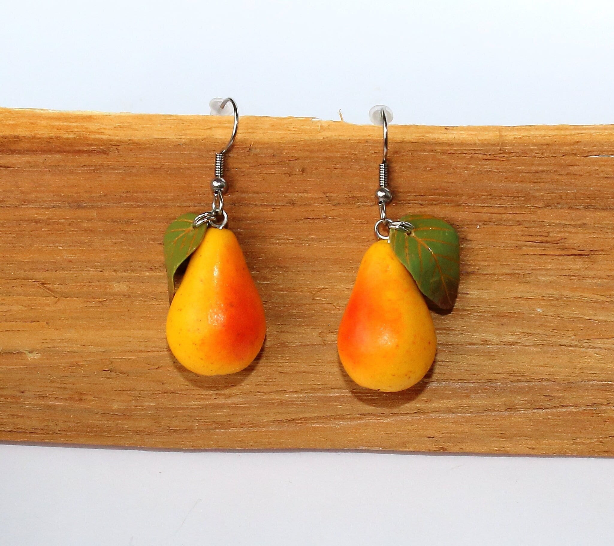 Pear fruit deals earrings