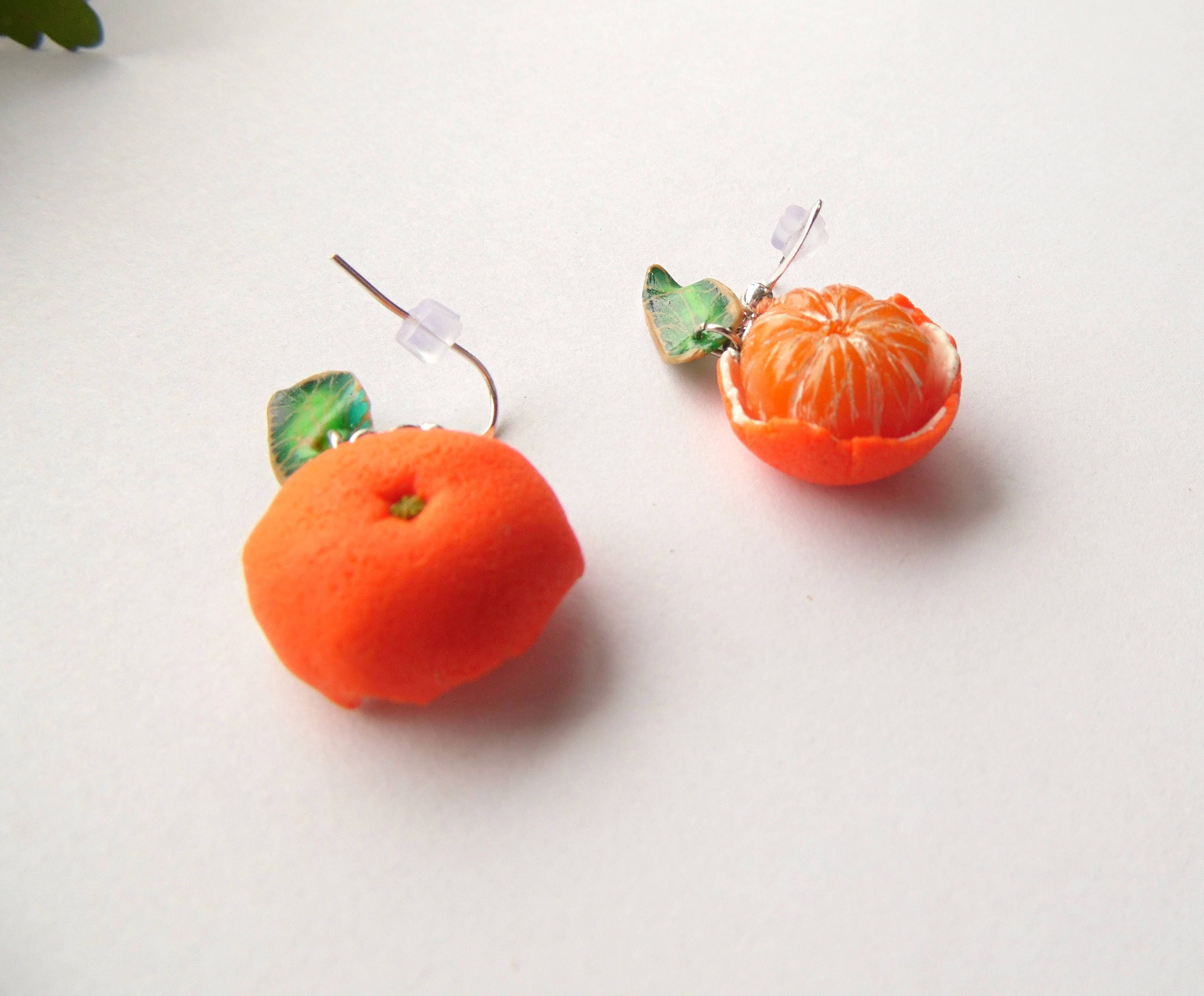 Mandarin Earrings Tangerine Jewelry Mandarin Jewelry Gift for Etsy UK