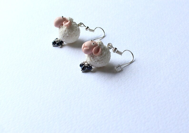 Sheep Earrings Lamb Earrings Polymer Clay Jewelry Gift for Her Etsy