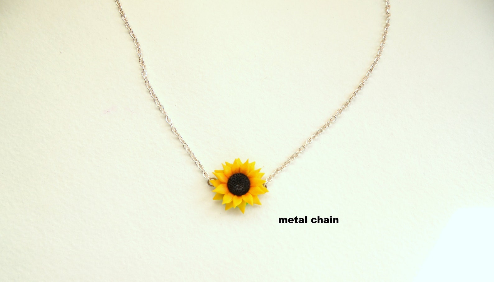 Sunflower choker sunflower necklace sunflower pendant polymer Etsy