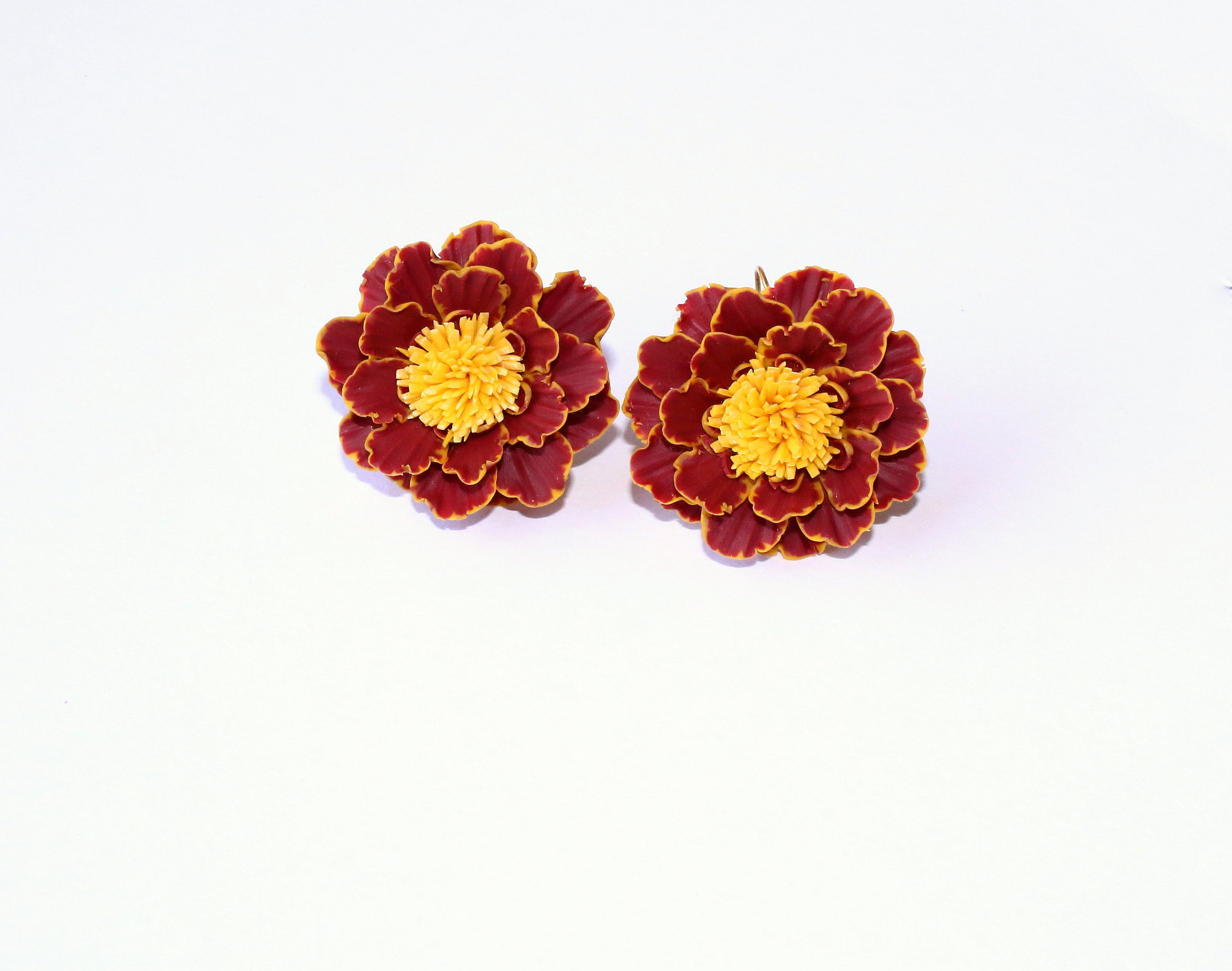 Marigold Earrings Marigold Jewelry Floral Jewelry Flower Etsy Singapore