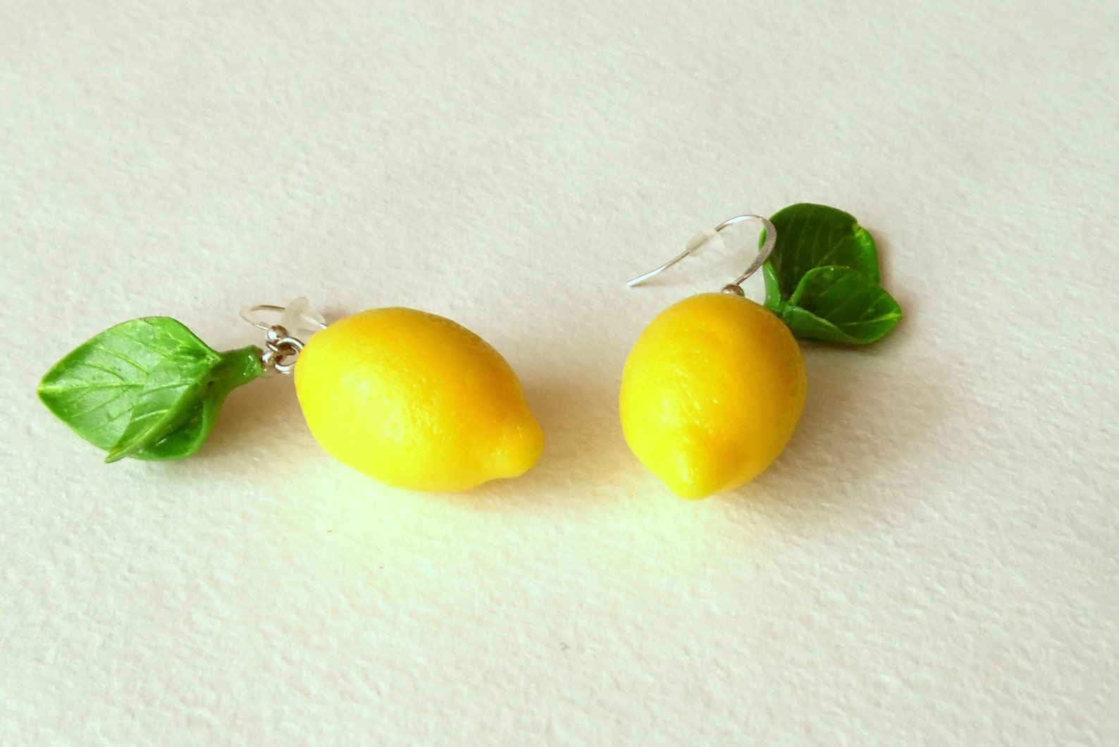 Lemon Earrings Fake Food Jewelry Handmade Lemon Jewelry Citrus Etsy