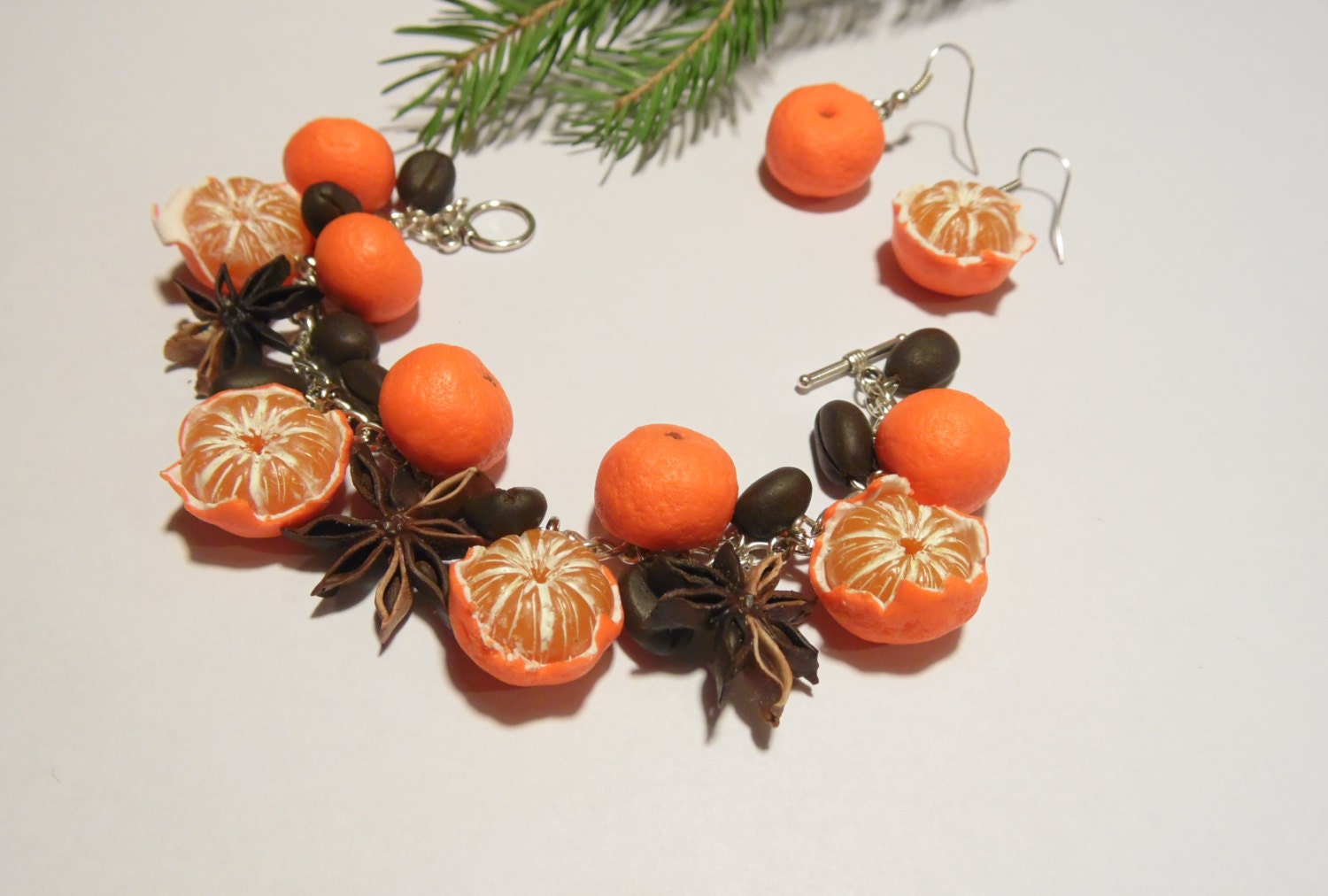 Mandarin Bracelet Tangerine Bracelet Mandarin Jewelry Etsy