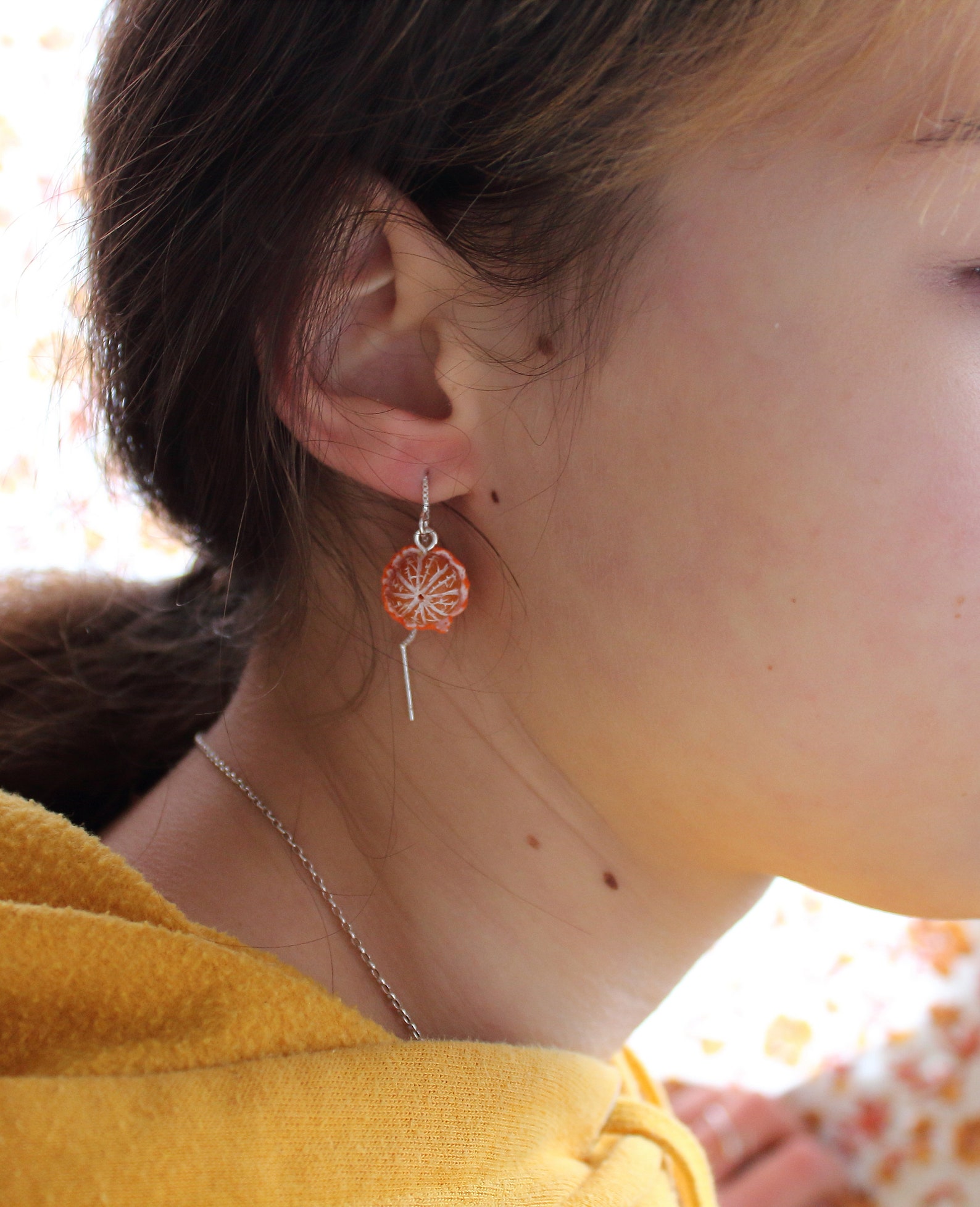 Mandarin Earrings Tangerine Jewelry Mandarin Jewelry Gift for Etsy