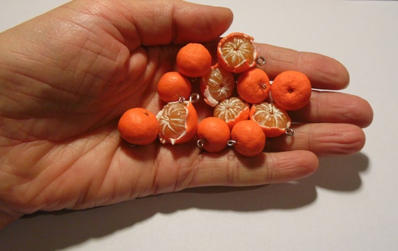 Handmade Beading Fruit Beads /earrings Charms for Jewelry Making /beaded  Jewielry Findngs/ Beaded Earrings / Oranges/apple / Lemon/lime 