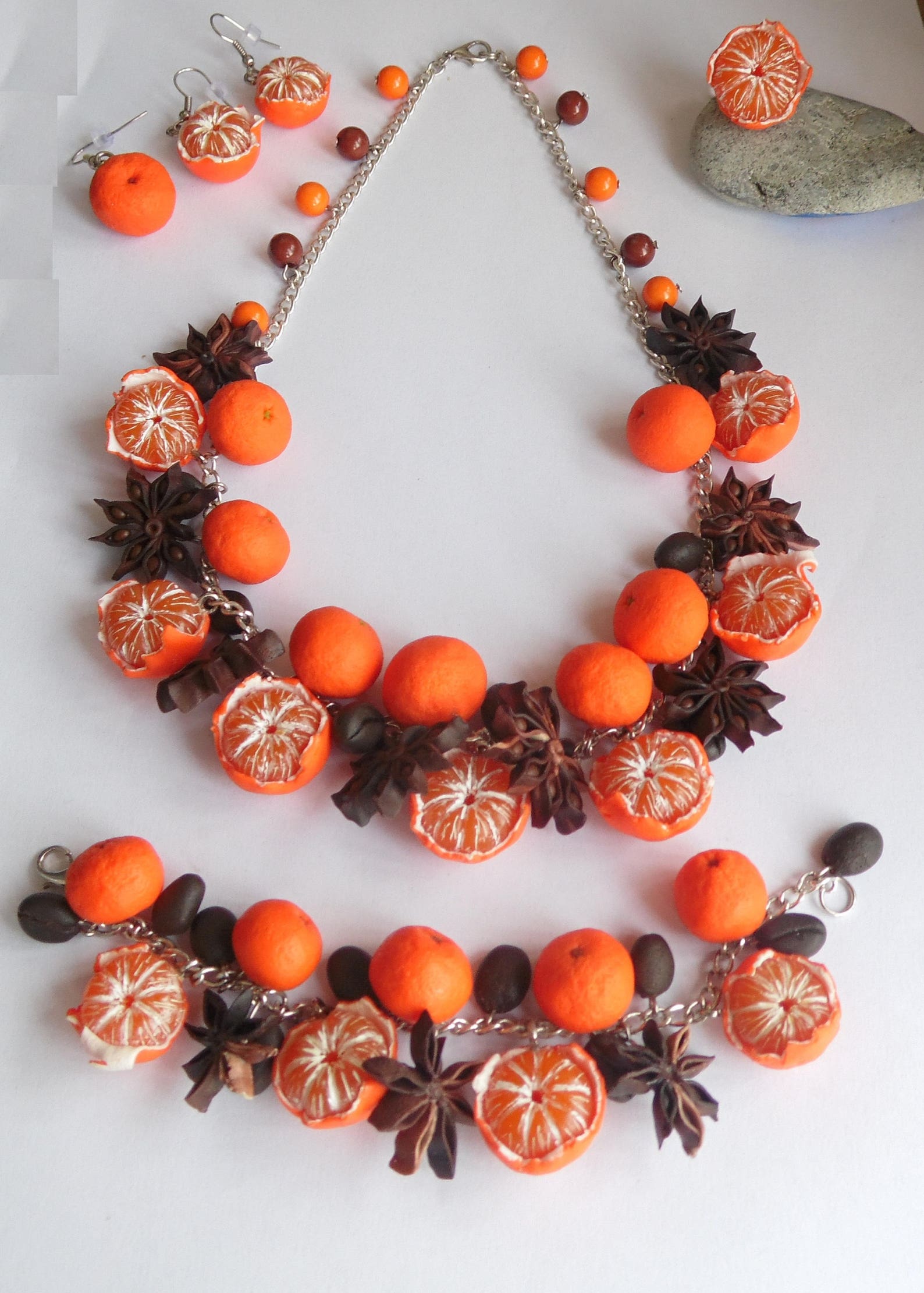 Mandarin Bracelet Tangerine Bracelet Mandarin Jewelry Etsy