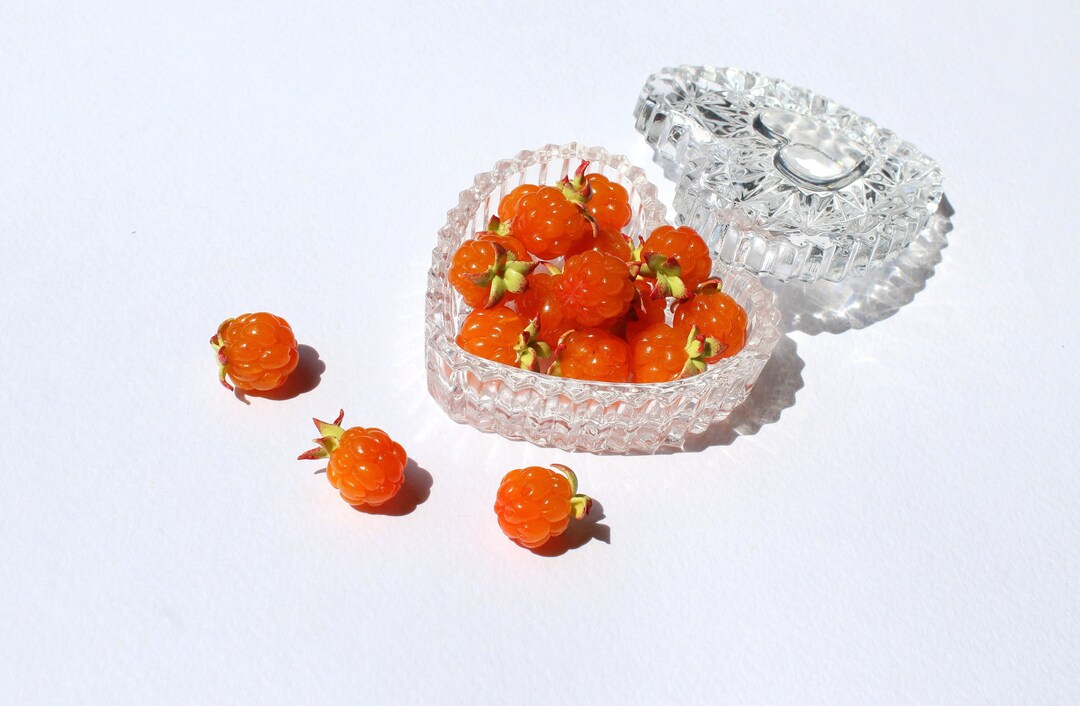 Cloudberry Bead 5 Ps Clay Cloudberry Salmonberry Bead DIY Berry Set
