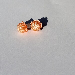 Mandarin earrings tangerine earrings clementine earrings mandarin post stud Mandarin jewelry fruit earrings citrus jewelry citrus earrings image 5