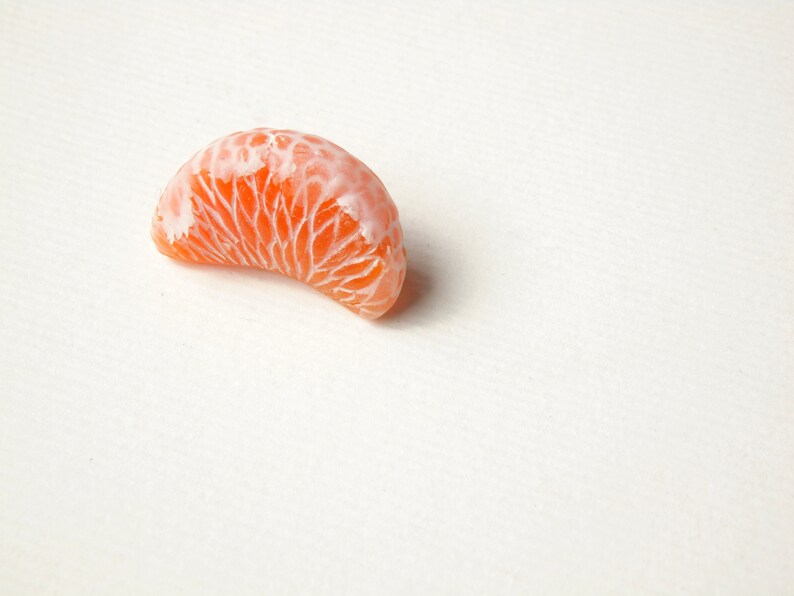 Mandarin Brooch Tangerine Pin Mandarin Jewelry Polymer Clay Etsy