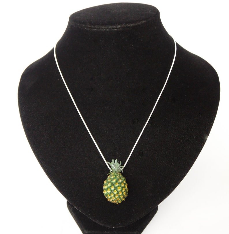 Pineapple Pendant Pineapple Necklace Polymer Clay Jewelry Etsy