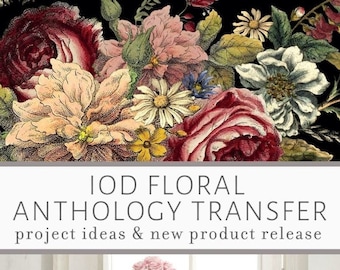 FREE SHIPPING - Floral Anthology 12x16" Transfer Pad Four Sheet Set by Iron Orchid Designs (IOD)
