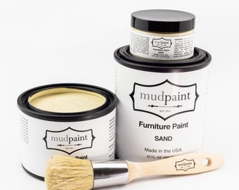 FREE SHIPPING - Sand - MudPaint - 4 oz. - 8 oz. - 16 oz. - 32 oz. Furniture Paint - Clay Based - RootBound - Chalk Paint - Mineral Paint