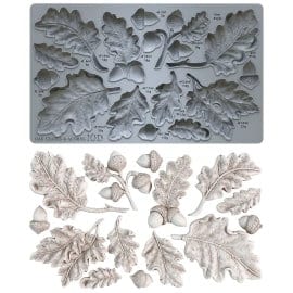 FREE SHIPPING - Oak Leaves & Acorns 6x10" Decor Mould by Iron Orchid Designs (IOD)