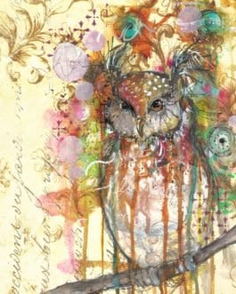 FREE SHIPPING - The Owl 21x29" Decoupage Paper by Roycycled Treasures
