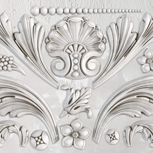 FREE SHIPPING - Acanthus Scroll 6x10&quot; Decor Mould by Iron Orchid Designs (IOD)