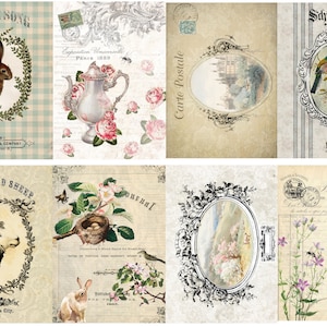KOSTENLOSER VERSAND - Spring Elements 21x29"Decoupage Papier von Roycycled Treasures