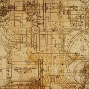 SPEDIZIONE GRATUITA - Carta per decoupage Meccanica 21x29" di Roycycled Treasures