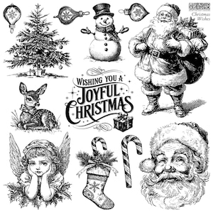 FREE SHIPPING - Christmas Wishes 12x12&quot; Decor Stamp by Iron Orchid Designs (IOD) Limited Edition Christmas 2025