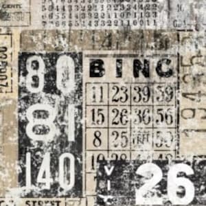 送料無料 - Roycycled Treasures のグランジ ナンバー 21x29 インチ デコパージュ ペーパー