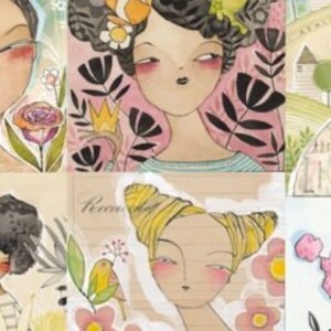 Cori's Girls 21 x 29" decoupagepapier van Roycycled Treasures