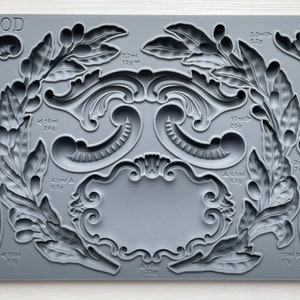 送料無料 - オリーブ クレスト 6x10" デコレーションモールド、Iron Orchid Designs (IOD