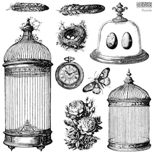 GRATIS VERZENDING - Pastiche decor 12 x 12" stempelset met 2 vellen van Iron Orchid Designs (IOD)