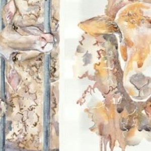 KOSTENLOSER VERSAND - Schaf 21x29 "Decoupage Papier von Roycycled Treasures
