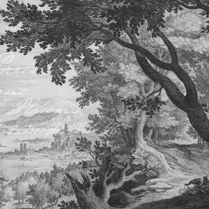 FRETE GRÁTIS - Papel Decoupage Etched Countryside 21x29" da Roycycled Treasures