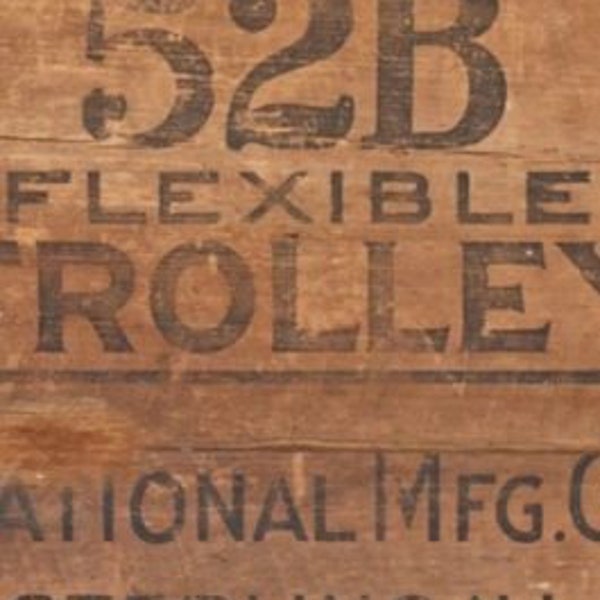 FREE SHIPPING - Wood Crate "Trolley" Roycycled 21 x 29″ 18 lb. Decoupage Paper