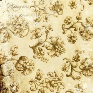 FRETE GRÁTIS - Papel decoupage floral sujo e desgastado de 21x29" da Roycycled Treasures