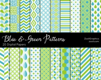 Blue and green | Etsy